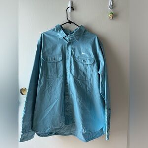 Men's XL Nike SB Woven Skate Long-Sleeve Button Front Shirt Top